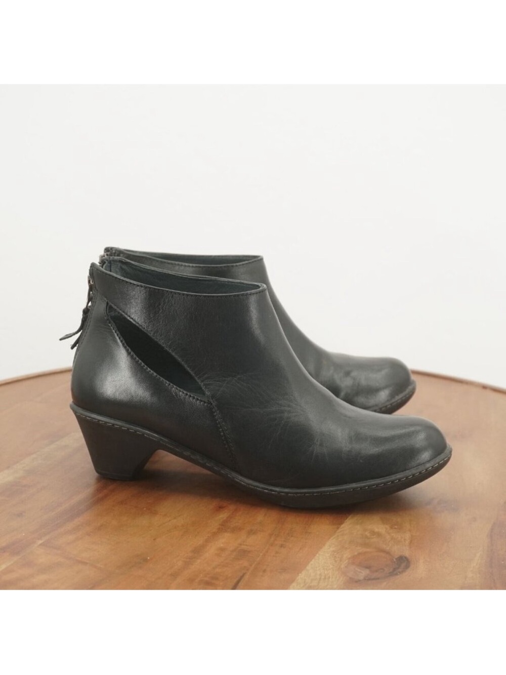 Dansko Black Leather Ankle Booties